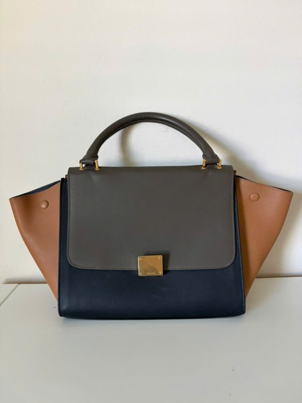 CELINE Tricolor Trapeze Bag